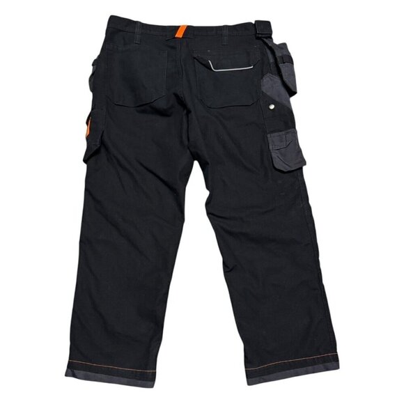 HELLY HANSEN Workwear Construction Pocket Black Cargo Carpenter Pants Mens 42x32 - Picture 3 of 6
